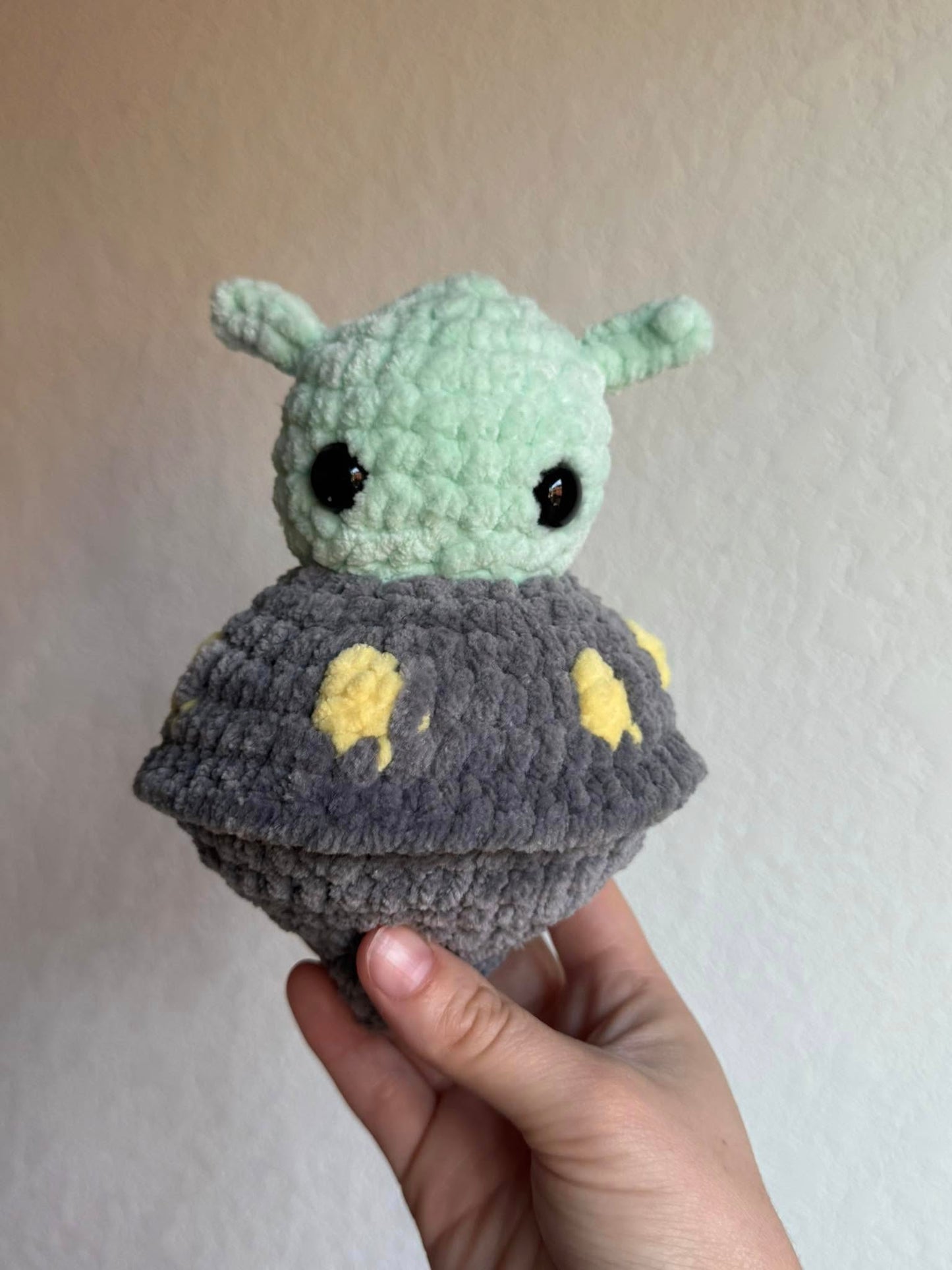 Alien in Spaceship Finished Plushie